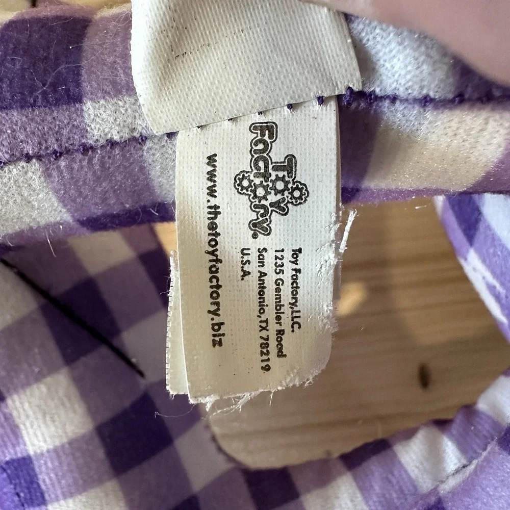 Garfield Purple Gingham Plush Toy Factory‎ Checkered Cat Plush 2021